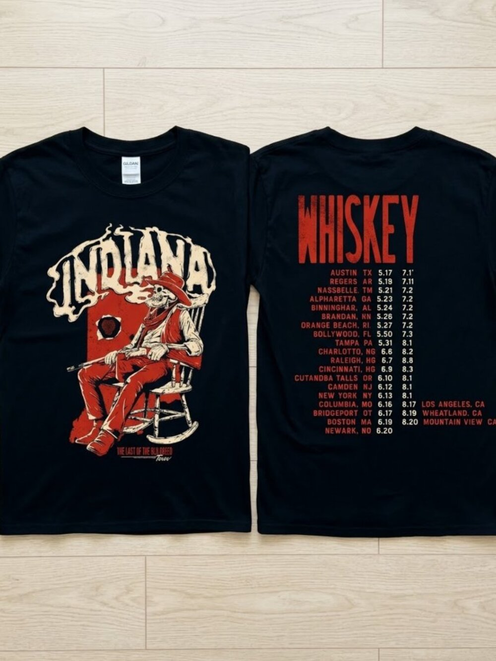 Whiskey Myers The Southern Hospitality Tour Indiana 2026 T-Shirt Reprint